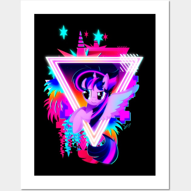 Neon Twilight Sparkle Wall Art by Ilona's Store